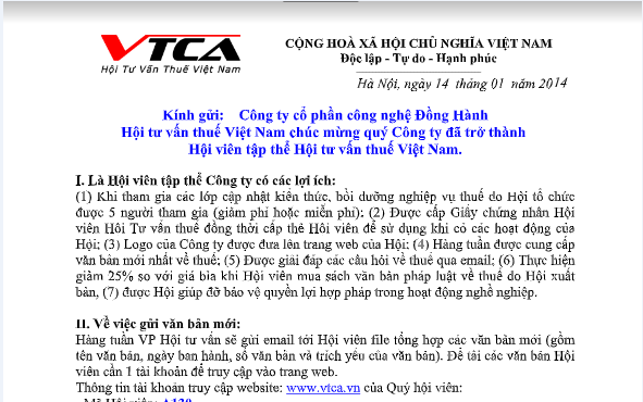 Dịch vụ Kế toán Topa.vn – Thành viên hội tư vấn Thuế Việt Nam