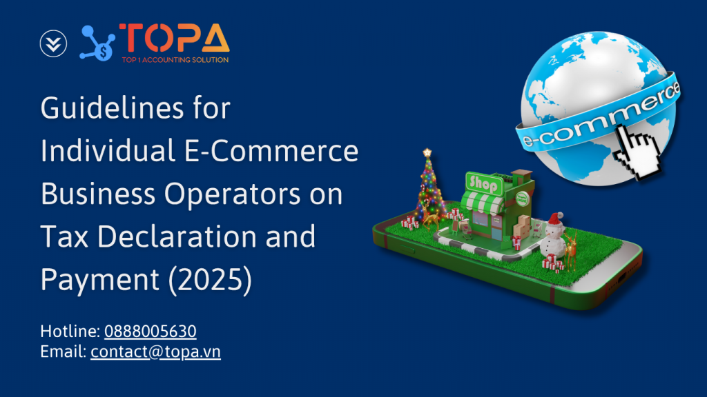 Individual E-Commerce Business Operators must declare and pay taxes in 2025