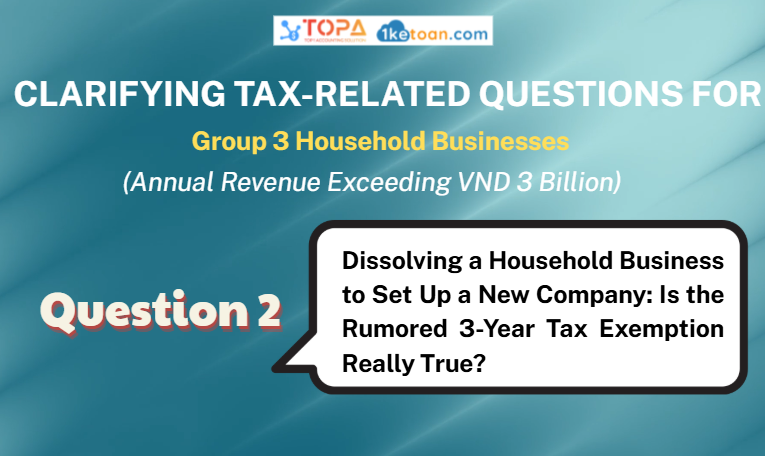 Dissolving a Household Business to Set Up a New Company: Is the Rumored 3-Year Tax Exemption Really True?￼