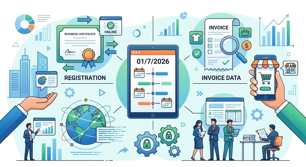 Tóm tắt lưu ý xuất hóa đơn TMĐT HKD từ 01/7/2026