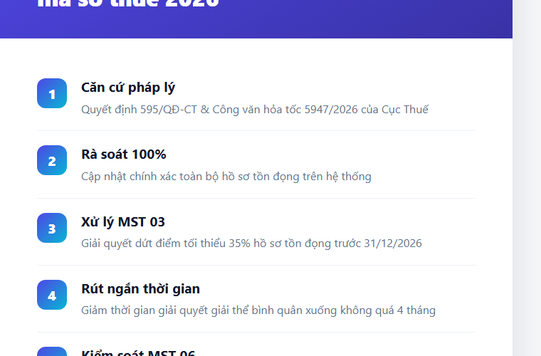 Chiến dịch làm sạch mã số thuế 03, 05, 06: Doanh nghiệp cần hiểu đúng để tháo gỡ điểm nghẽn